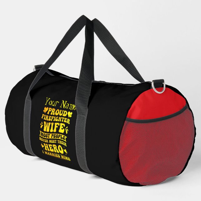 Honouring Love and Courage in Firefighting Duffle Bag (Right Corner)