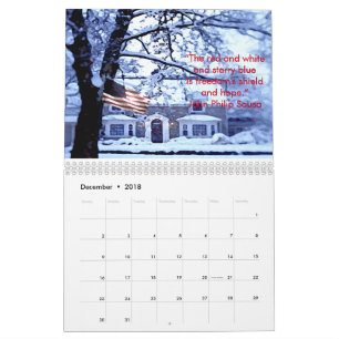 Honouring Our American Flag 2018 Calendar