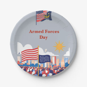 "Honouring Our Heroes: Armed Forces Day Celebratio Paper Plate