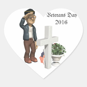 Honouring our Veterans - Heart Sticker