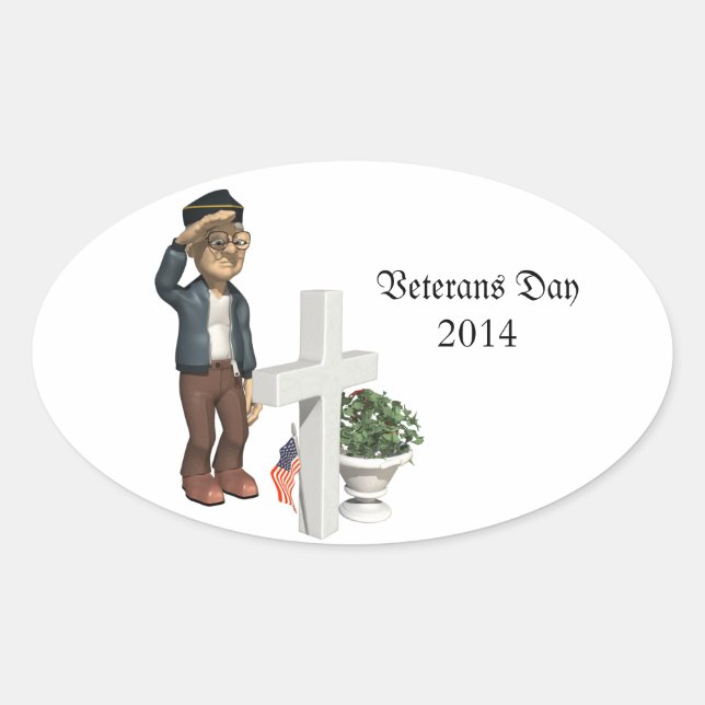 Honouring our Veterans - Oval Sticker (Front)