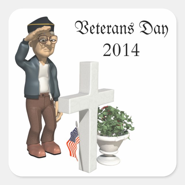 Honouring our Veterans - Square Sticker (Front)