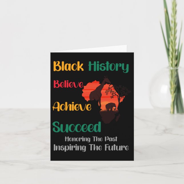 Honouring Past Inspiring Future Black History Mont Card (Front)