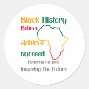 Honouring Past Inspiring Future Black History Mont Classic Round Sticker