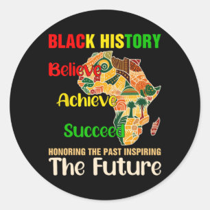 Honouring Past Inspiring Future Black History Mont Classic Round Sticker