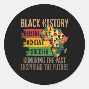 Honouring Past Inspiring Future Black History Mont Classic Round Sticker