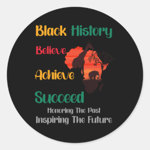 Honouring Past Inspiring Future Black History Mont Classic Round Sticker