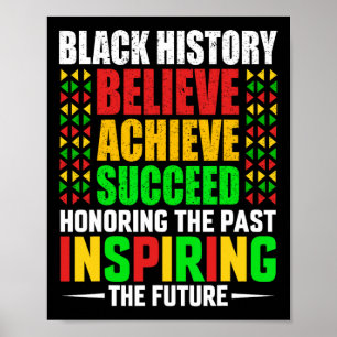 Honouring Past Inspiring Future Black History Mont Poster