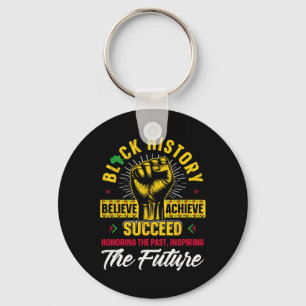 Honouring Past Inspiring Future Men Women Black Hi Key Ring