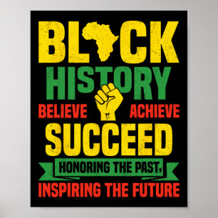 Honouring Past Inspiring Future Men Women Black Hi Poster