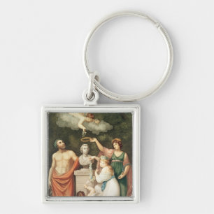 Honouring the Bust of Linnaeus Key Ring
