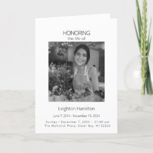 Honouring the Life of Order of Service  Program