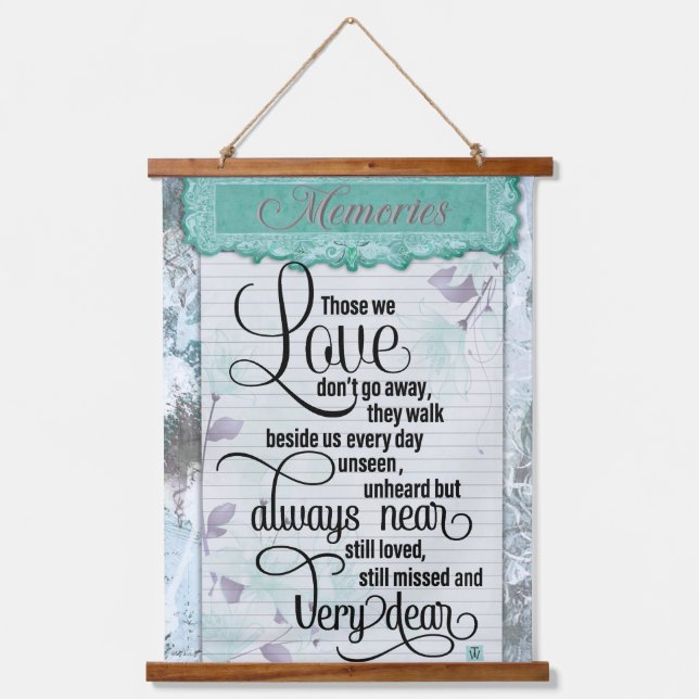 Honouring the Memories of Loved Ones Hanging Tapestry (Front)