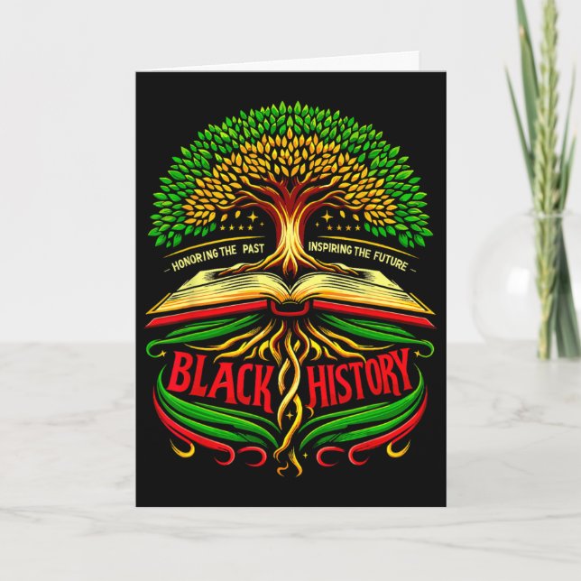Honouring The Past Inspiring The Future Black Hist Card (Front)