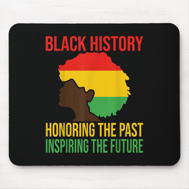 Honouring The Past Inspiring The Future Black Hist Mouse Pad (Front)