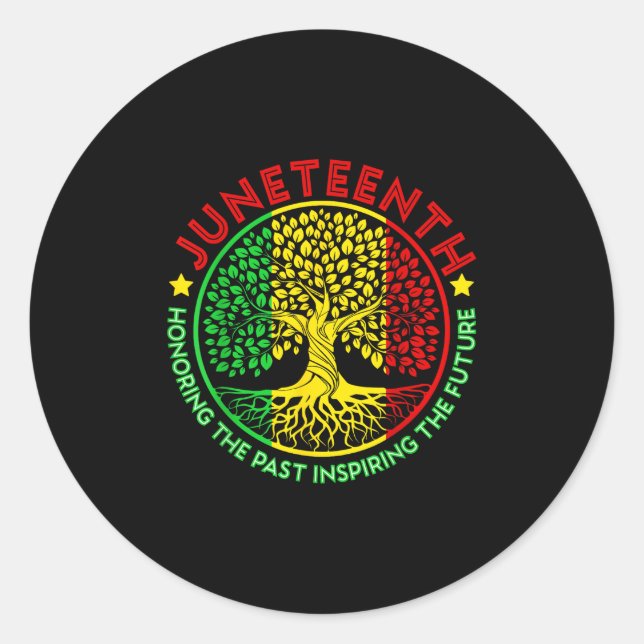 Honouring The Past Inspiring The Future Juneteenth Classic Round Sticker (Front)