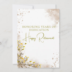 Honouring Years of Dedication Elegant Retirement Card