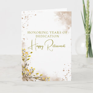 Honouring Years of Dedication Elegant Retirement Card