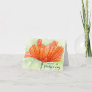 Honouring You This Veterans Day Poppy Card