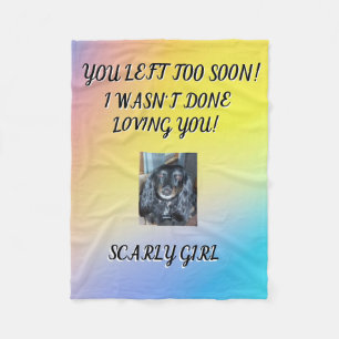 Honouring Your Beloved Pet: Heartfelt Memorial  Fleece Blanket