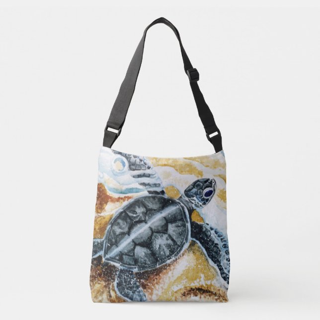 Honu Hatchling (Green Sea Turtle) Crossbody Bag (Front)