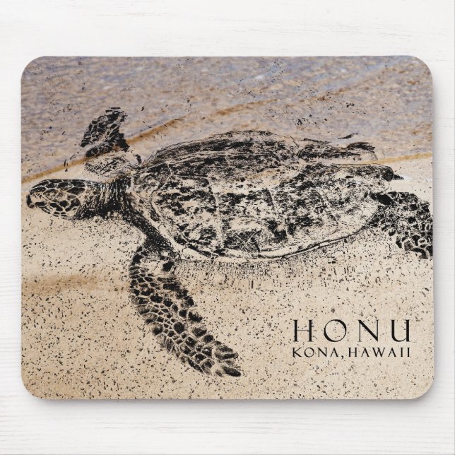 Honu - Hawaiian Sea Turtle Mouse Pad (Front)