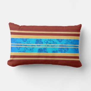 Honu Hawiian Faux Wood Surfboard Lumbar Cushion