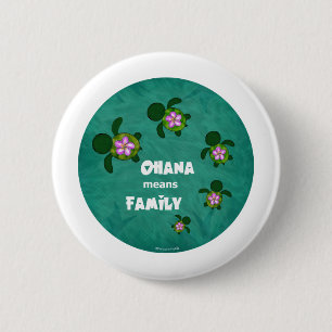 Honu Sea Family_circle 6 Cm Round Badge