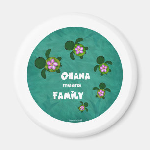 Honu Sea Family_circle Magnet