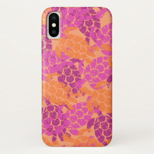 Honu Sea Turtle Hawaiian Aloha Pink iPhone X Case