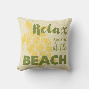Honu Sea Turtle Hawaiian Relax Beach Reversible Cushion