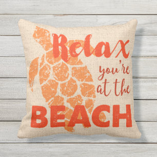 Honu Sea Turtle Hawaiian Relax Beach Reversible Cushion