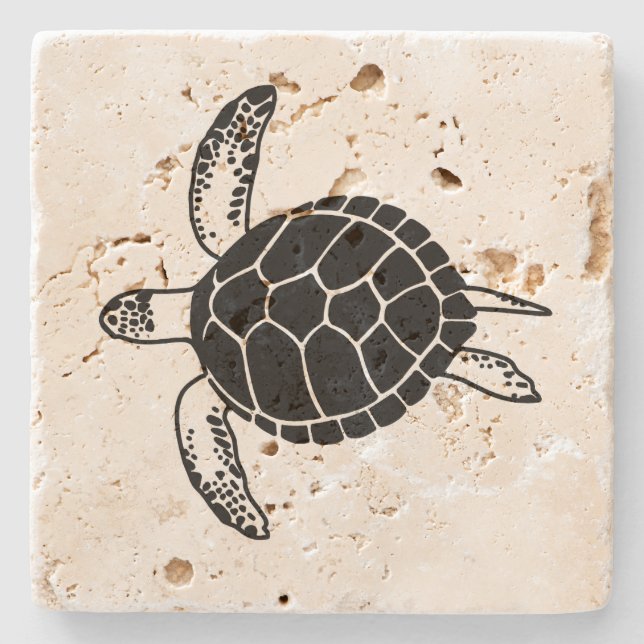 Honu Stone Coaster (Front)