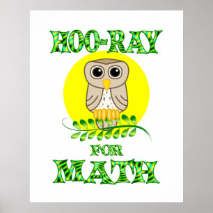 Hoo-Ray for Math Poster