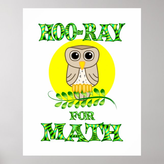 Hoo-Ray for Math Poster (Front)