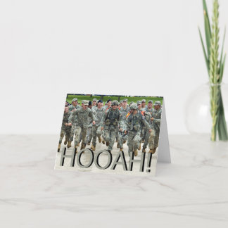 Hooah! Army Soldier Boot Camp Cadet Card