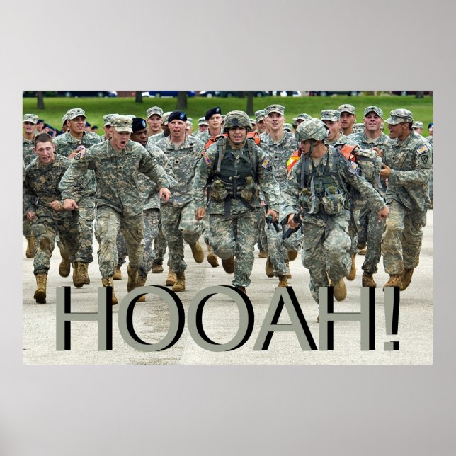 Hooah! Army Soldier Boot Camp Cadet Poster (Front)