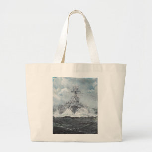 Hood heads for Bismarck 23rdMay 1941. 2014 Large Tote Bag