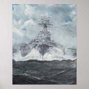 Hood heads for Bismarck 23rdMay 1941. 2014 Poster