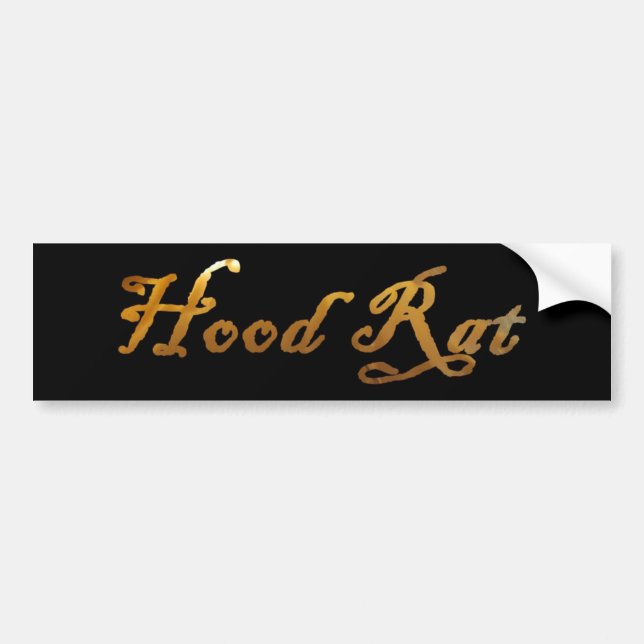 hood rat bumper sticker (Front)