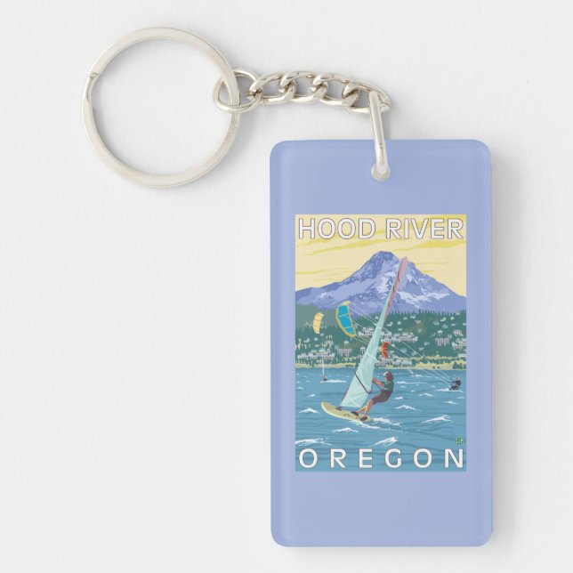 Hood River, ORWind Surfers & Kite Boarders Key Ring (Front)