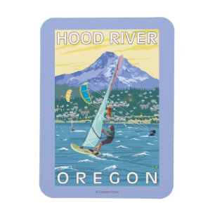 Hood River, ORWind Surfers & Kite Boarders Magnet