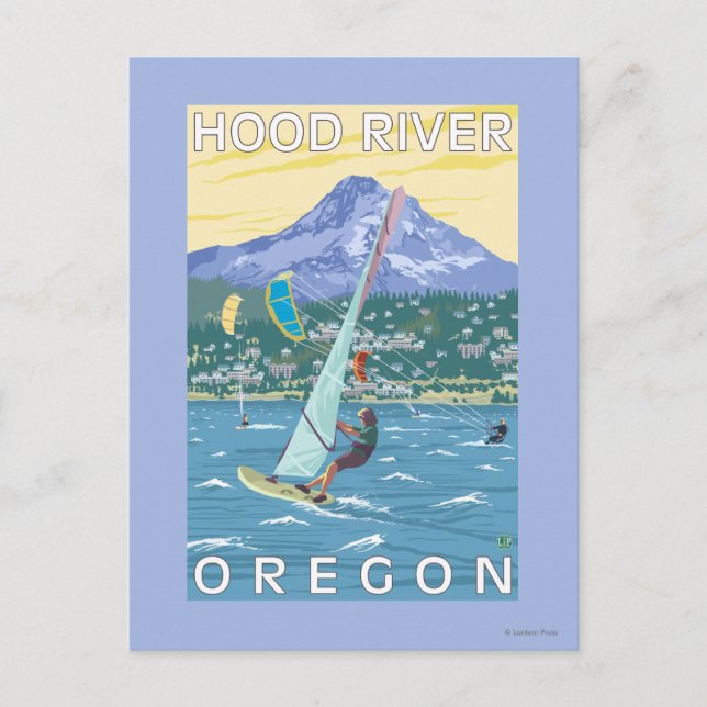 Hood River, ORWind Surfers & Kite Boarders Postcard (Front)