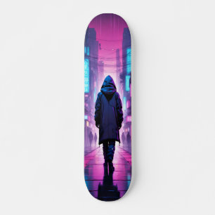 Hooded Back Figure Skateboard