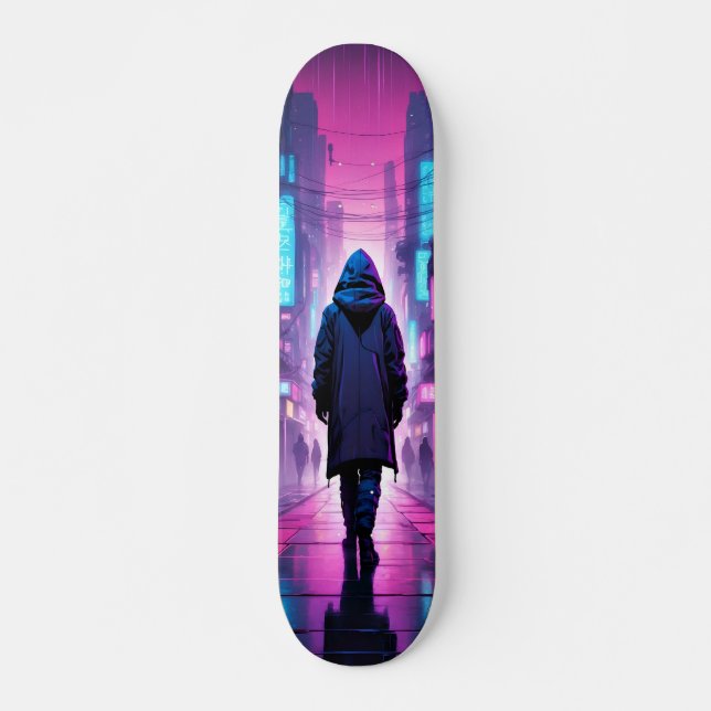 Hooded Back Figure Skateboard (Front)