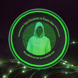Hooded Hacker Theme Cyber Event - Corporate Custom Paper Plate