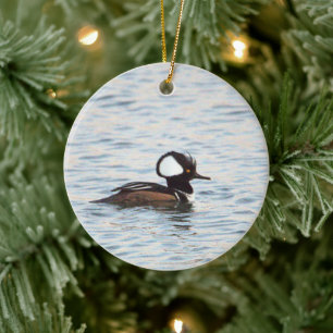 Hooded Merganser Duck Ornament