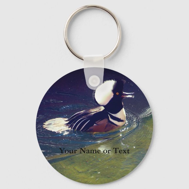 Hooded Merganser Keychain (Front)