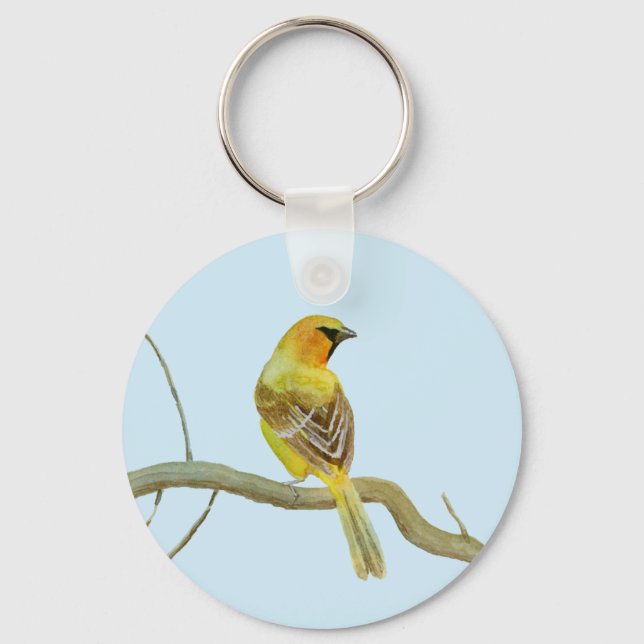 Hooded Oriole Key Ring (Front)
