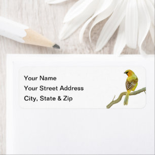 Hooded Oriole Return Address Label